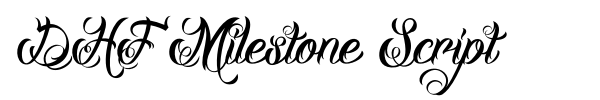 DHF Milestone Script font preview